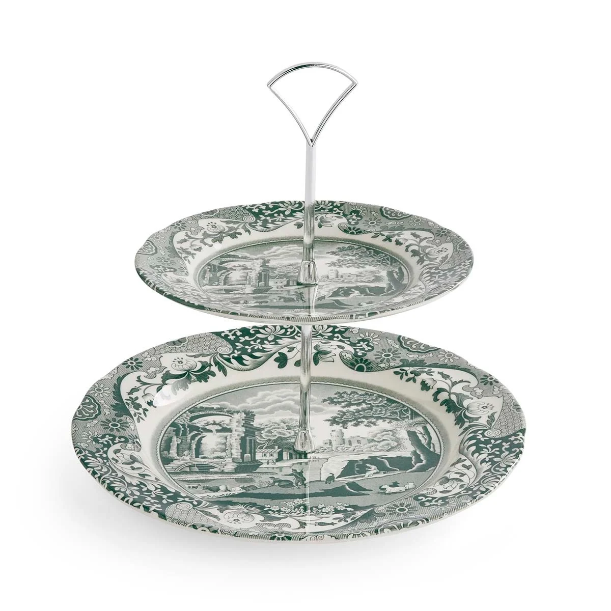 SPODE Yeşil 2 Katlı Kurabiye Standı